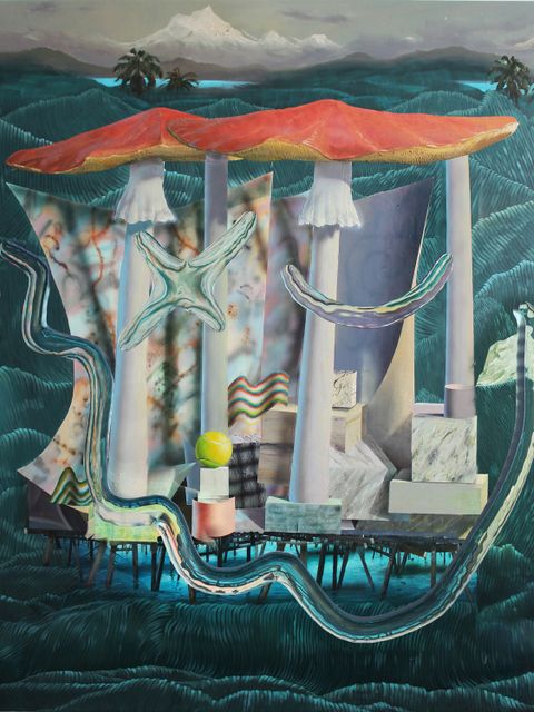 Maxim Brandt: House of All Possibilities, 2021, Öl und Acryl auf Leinwand, 180 x 150 (Bild: Maxim Brandt)