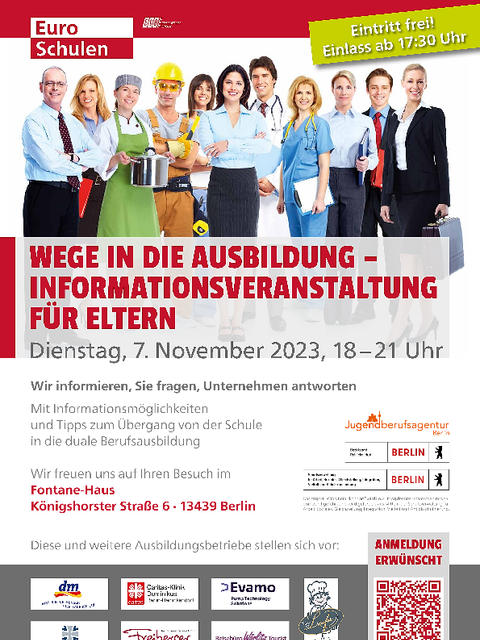 Flyer für die Veranstaltung "Wege in die Ausbildung" (Bild: fehses)