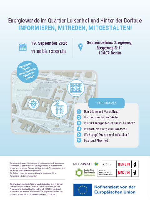Wärmewende im Quartier Luisenhof/Hinter der Dorfaue - Flyer