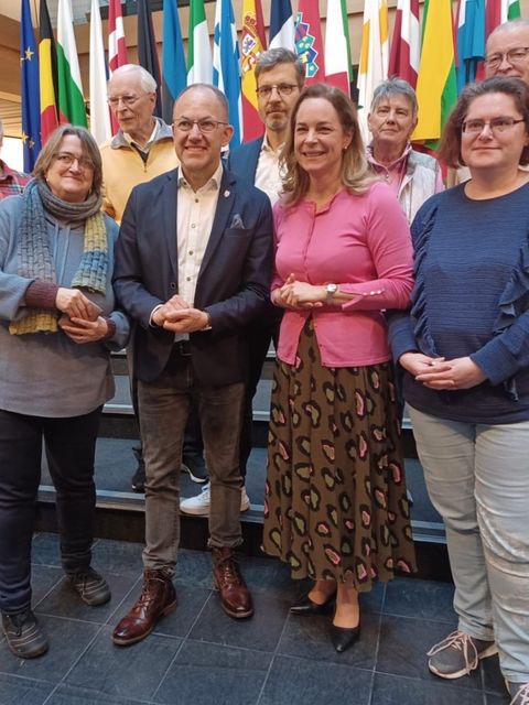 Empfang im EU-Gebäude mit Gruppenbild