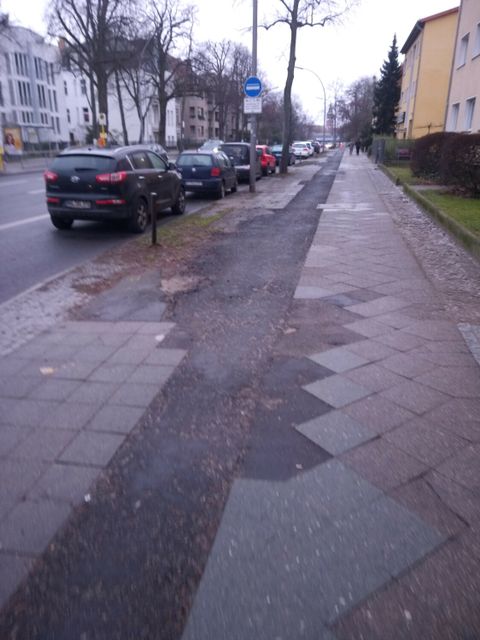 Beispiel Zustand Geh- und Radweg in der Leonorenstraße (westliche Fahrbahnseite) (Bild: Straßen- und Grünflächenamt)