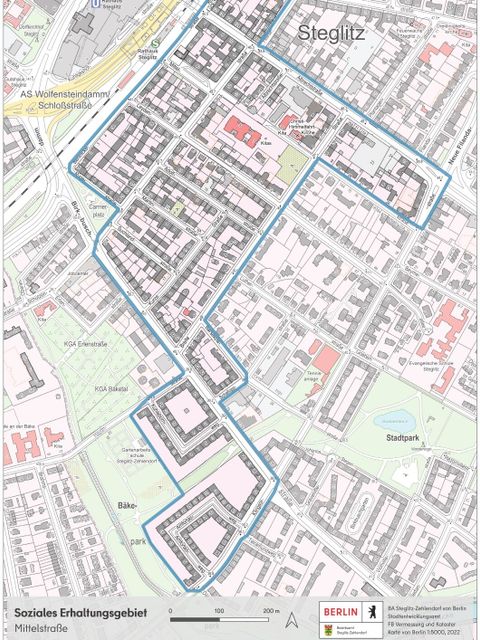 (Bild: Bezirksamt Steglitz-Zehlendorf von Berlin, Stadtentwicklungsamt, Fachbereich Vermessung und Kataster)