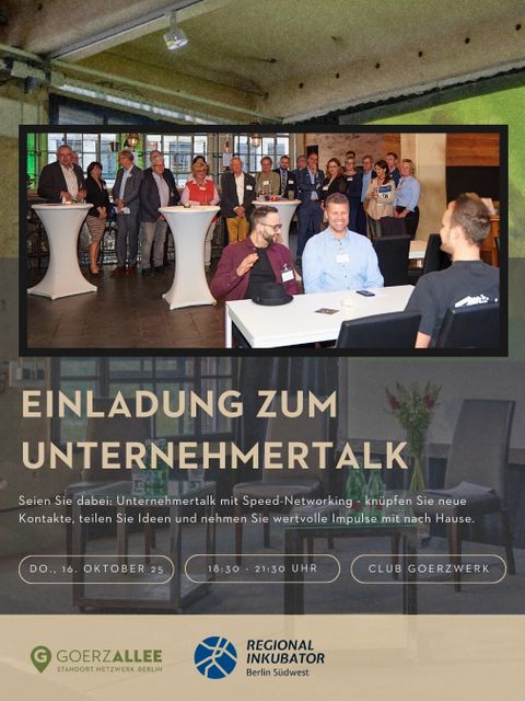 Flyer Einladung zum Unternehmertalk