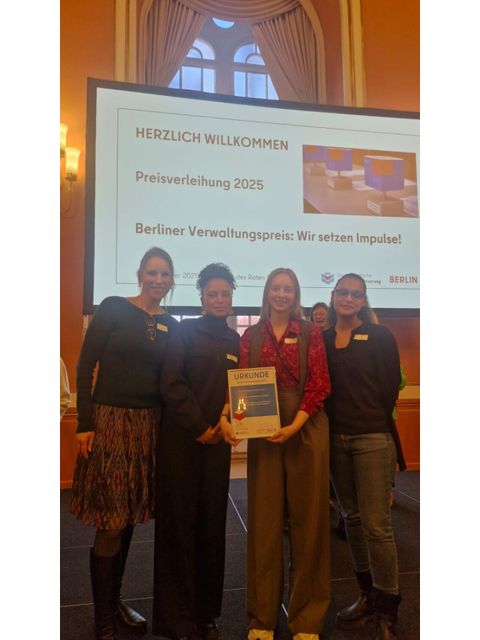 V.l.n.r. Melanie Köhler, Cynthia Amosse, Natascha Lawiszus und Stefanie Högelow