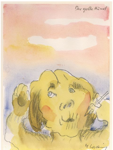 Maria Lassnig Der gelbe Hund