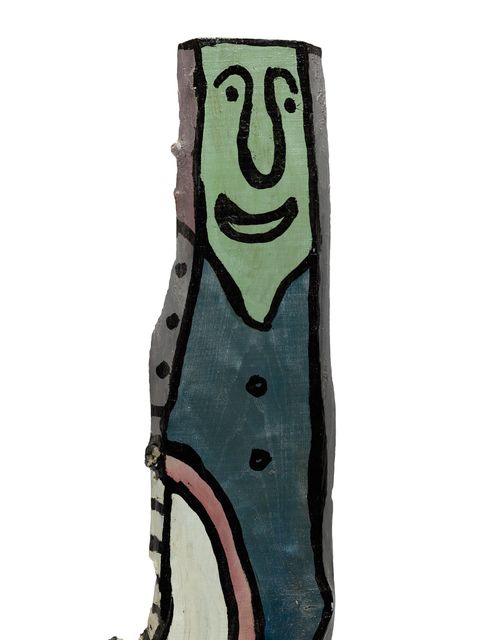 Gaston Chaissac: Totem, Um 1963, Öl/Holz, 73,5 x 23 cm