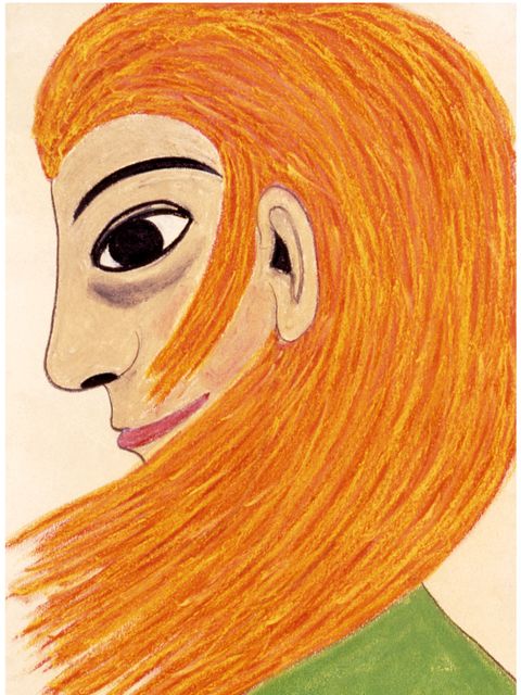 Margarete Held: Hilaria, Göttin des Windes, 1950, Pastell/Papier, 42 x 27,5 cm