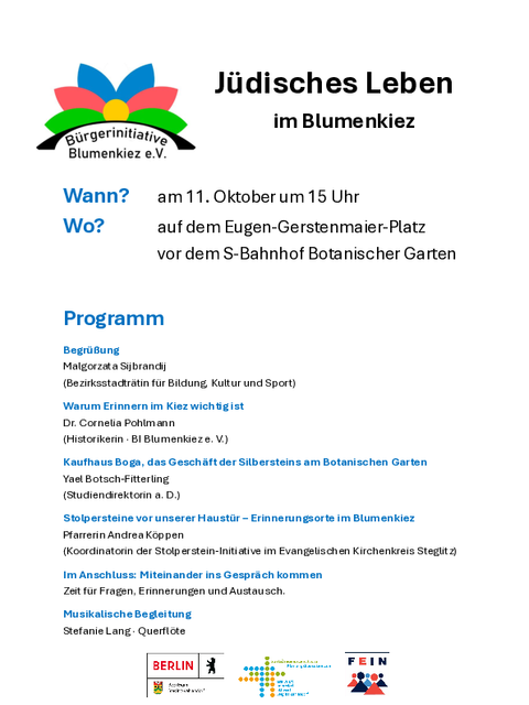 Jüdisches Leben im Blumenkiez
