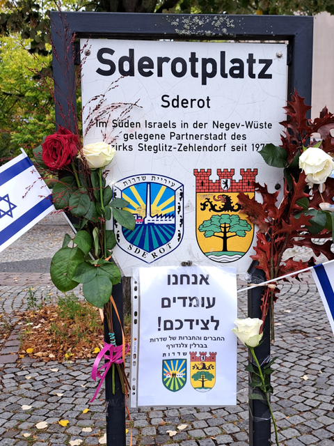 9. Oktober 2023: Sderot-Solidaritätsveranstaltung auf dem Sderotplatz