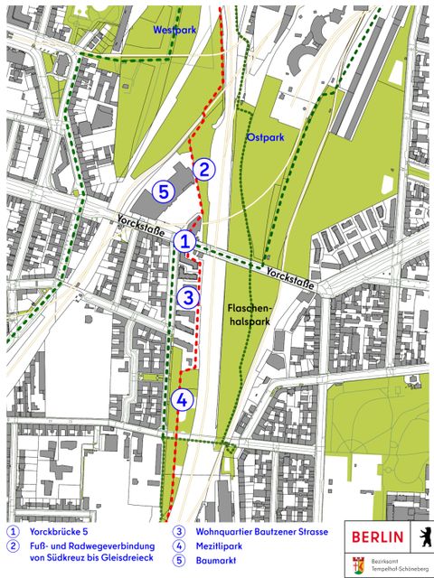 Fuß- und Radwegeverbindung über die Yorckbrücke 5 (Bild: Bezirksamt Tempelhof-Schöneberg)