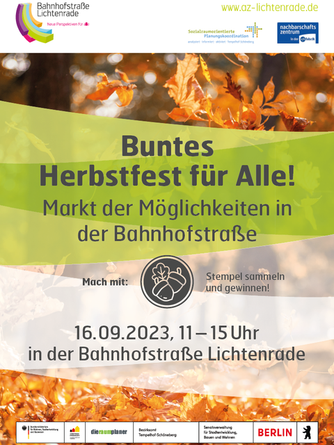 Buntes Herbstfest für alle – Markt der Möglichkeiten