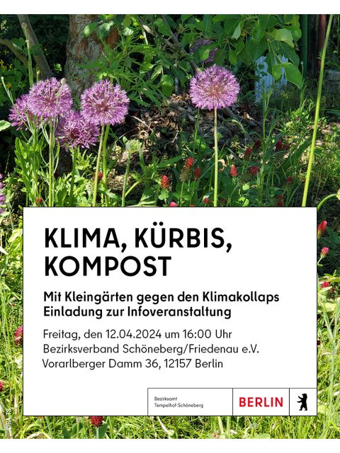 Infoveranstaltung "Klima, Kürbis und Kompost – mit Kleingärten gegen den Klimakollaps!“