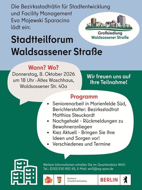 Plakat Stadtteilforum Waldsassener Straße