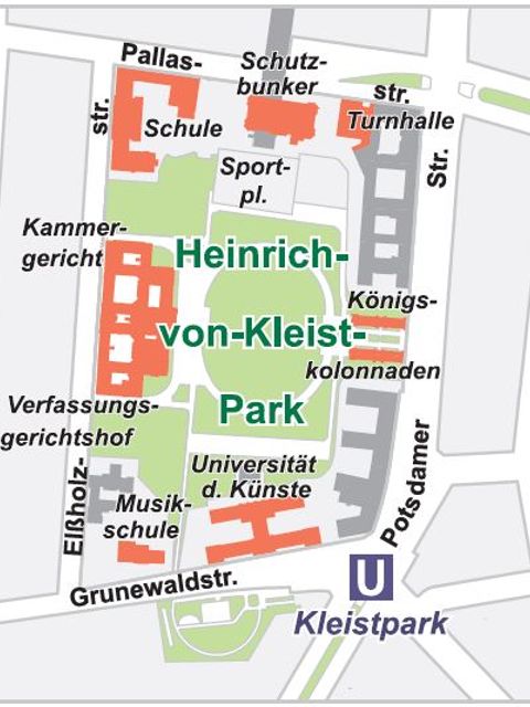 Ansichtskarte des Kleistparks (Bild: Bezirksamt Tempelhof-Schöneberg Fachbereich Vermessung und Geoinformation)