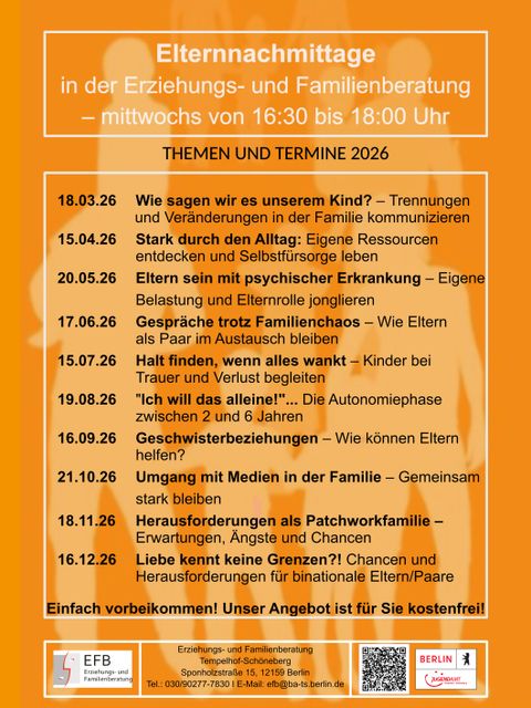 Plakat EFB Elternabende 2026