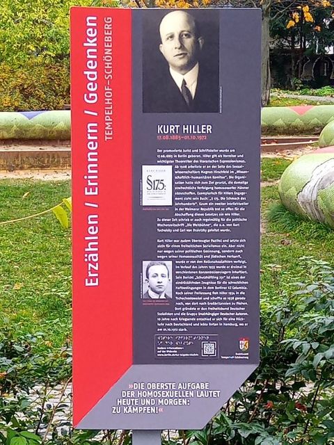 Gedenktafel für Kurt Hiller (Bild: eckedesign)
