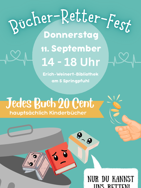 Bücher-Retter-Fest-Plakat