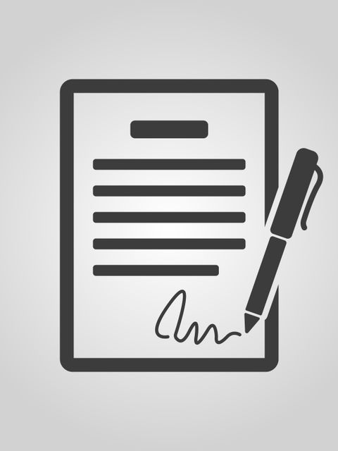 Symbol eines Vertrags