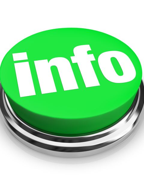 grüne Taste mit der Aufschrift info