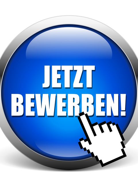 ein blue icon - darauf steht jetzt bewerben!
