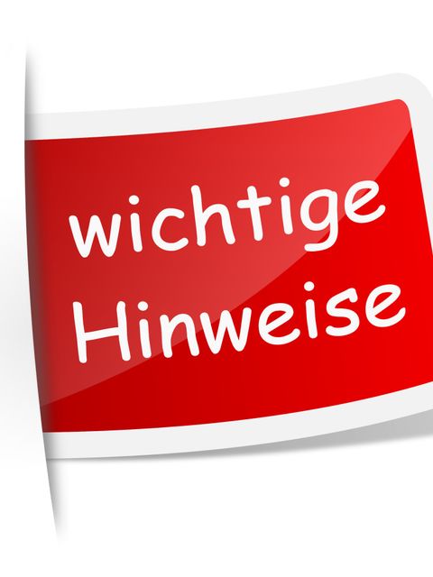 wichtige Hinweise