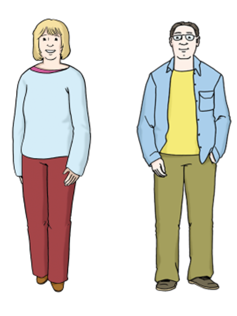 Frau und Mann