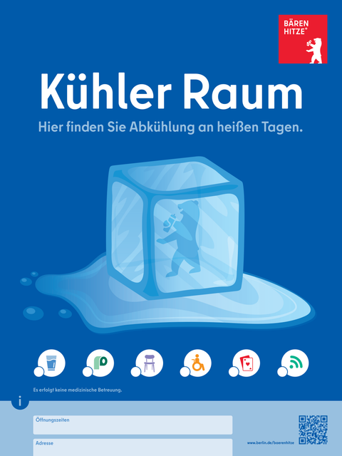 Plakat Kühle Räume (Bild: Lageso)