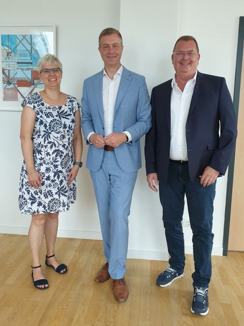 Claudia Lemke, Senator Stefan Evers, Thomas Hutchison