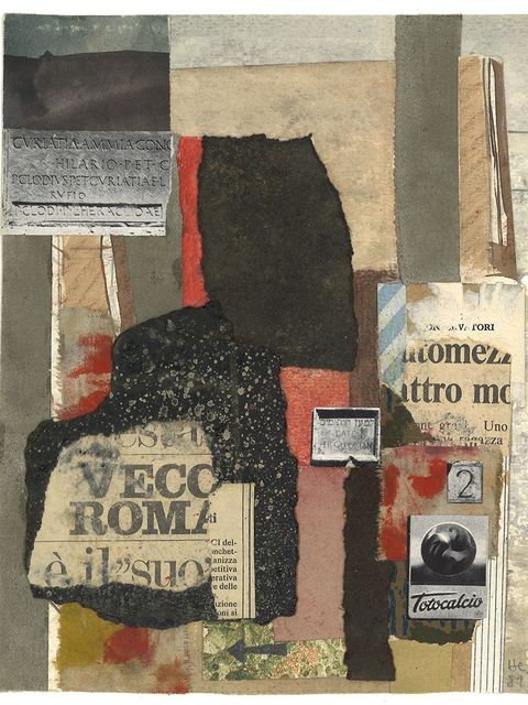 Friedrich B. Henkel, Römische Wand, 1981, Collage, 24 x 19 cm