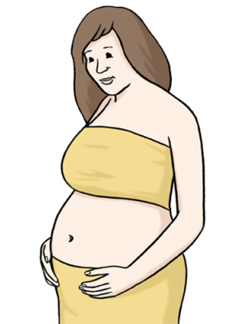 Illustration einer schwangeren Frau