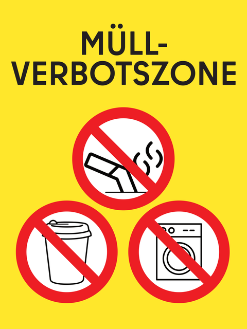 Schild Müllverbotszone