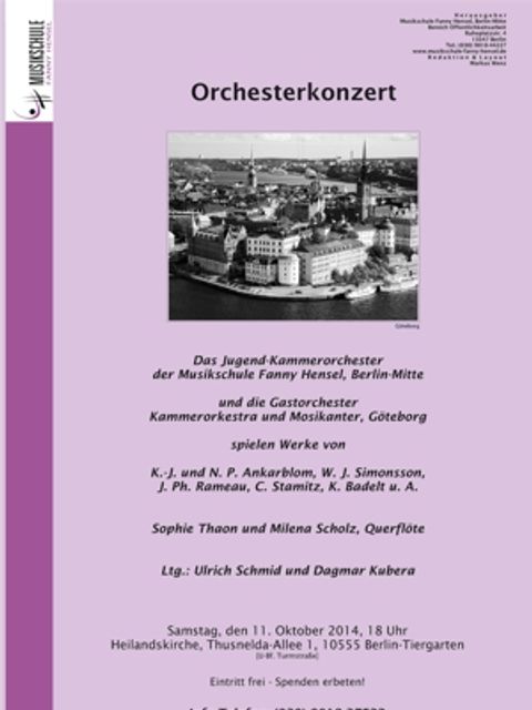 Konzert des JKO und der Gastorchester aus Göteborg
