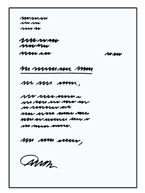 Illustration eines Briefes
