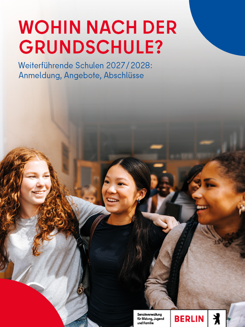 Cover der Broschüre "Wohin nach der Grundschule 2027/28"
