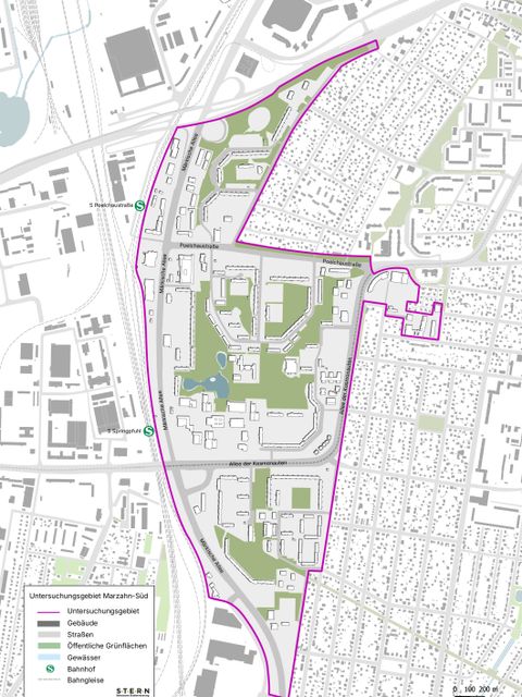Karte des Fördergebiets Marzahn-Süd