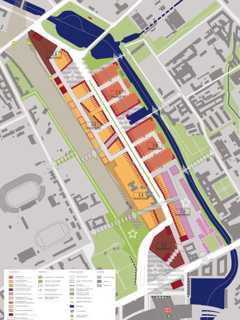 Masterplan (Bild: KCAP | ASTOC GmbH & Co. KG Architects & Planners | Studio UC - Klaus Overmeyer | ARGUS (2009))