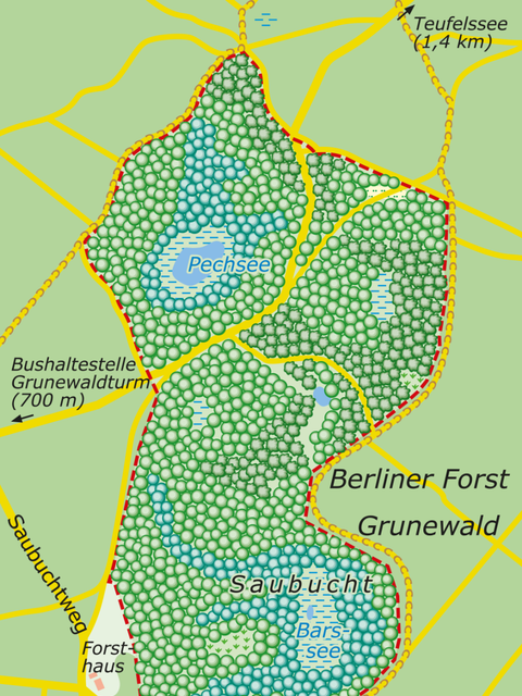 Karte des NSG (Bild: SenUMVK)