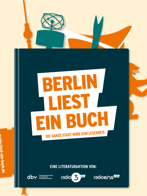 Buch mit Berliner Sehenwürigkeiten als Lesezeichen