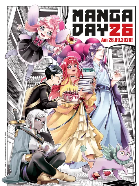 Bildmotiv zum Manga Day 2026 mit verschiedenen Manga-Figuren