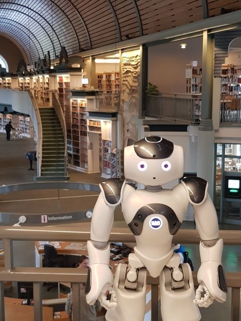 Nao in der Humboldt-Bibliothek