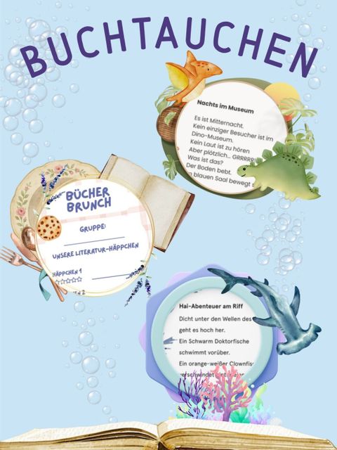 Buchtauchen, buchbares Angebot für Schulklassen Stufe 1 bis 6