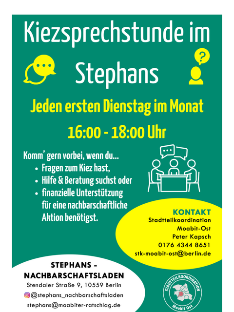 Kiezsprechstunde Moabit-Ost