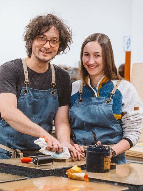 Drucktechniken mit Alberto Gobber und Mila Heberlein