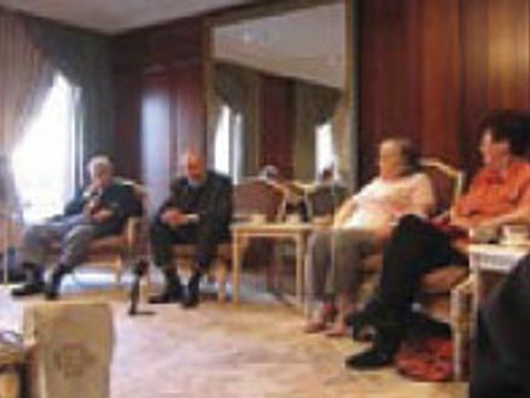 Von links: Heinz Kallmann, Werner Finkelstein, Sara Bialas, Andrée Leusink