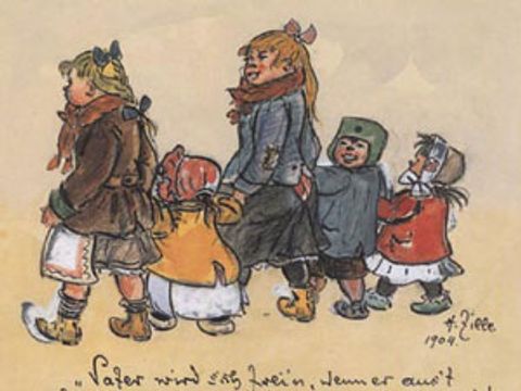 Fünf Geschwister (1904): Vater wird sich frein, wenn er aust Zuchthaus kommt, det wir schon so ville sind.