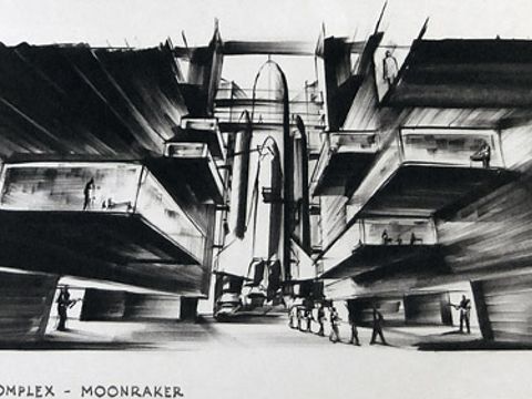 1979 entstanden die Entwürfe zu James Bond 007 – Moonraker (Bild: Deutsche Kinemathek – Ken Adam Archiv)