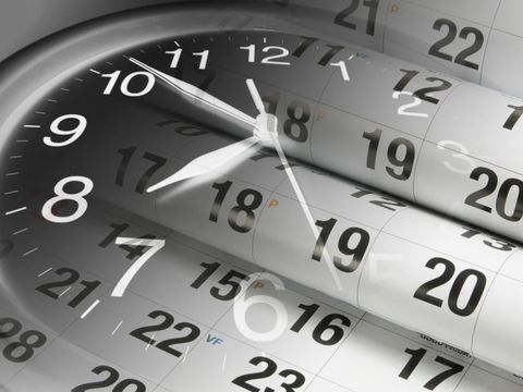 Kalender mit Zeit