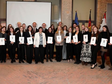 Gruppenfoto im Turmfoyer