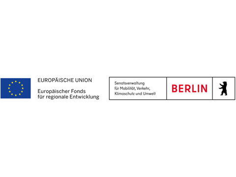 Europäischer Fonds Senat Mobilität, Verkehr, Klimaschutz und Umwelt Logos