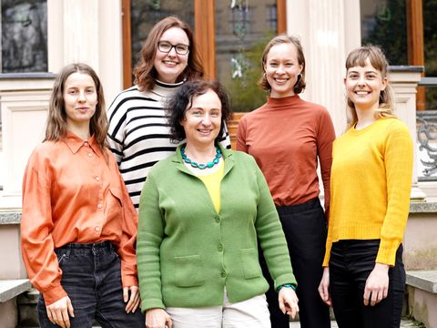 Das Team des "Raum für Beteiligung" v.l.n.r.: Annika Dickel, Hannah Isermann, Andrea Isermann-Kühn, Eva Schuh und Frederike Büttner